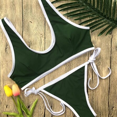 Breathless Solid Thong Bikini Set - Image 22