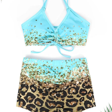 Leopard Djungle Dreams 3 Piece High Waist Bikini Set - Image 7