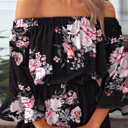 All Summer Long Sexy Off Shoulder Chiffon Beach Dress – Bild 17