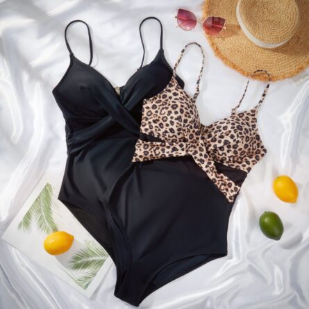 Solid One Piece Tummy Slimming Design Swimsuit – Bild 13