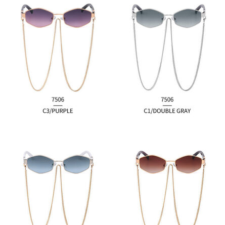 Sunshine Goddess Punk Sunglasses with Chain – Bild 34