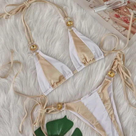 Esmeralda Halter Jewelled Diamond Bikini - Image 6