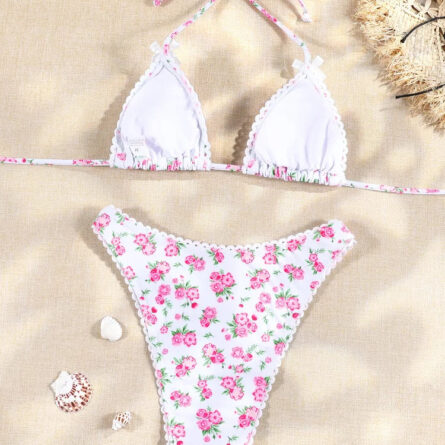 Blossom Delight Floral Bow Bikini Set – Bild 3