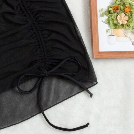 Sunset and Swim Sexy Black Chiffon Beach Cover Up Skirt - Image 5