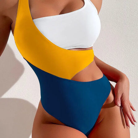Celine Cut Out Color Block Swimsuit - Image 14