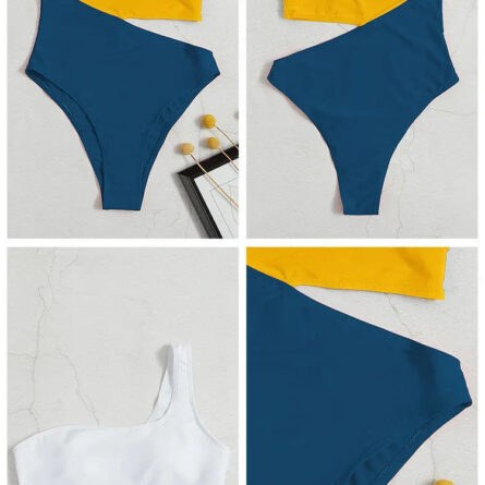 Celine Cut Out Color Block Swimsuit - Image 15