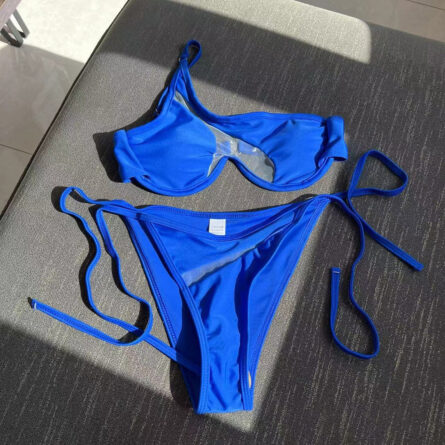 Sexy See Through Paradise One Shoulder Bikini - Image 34