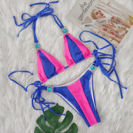 Esmeralda Halter Jewelled Diamond Bikini - Image 12