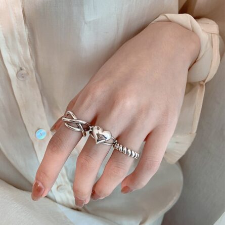 Goddess Glam Silver Ring Set - Image 9