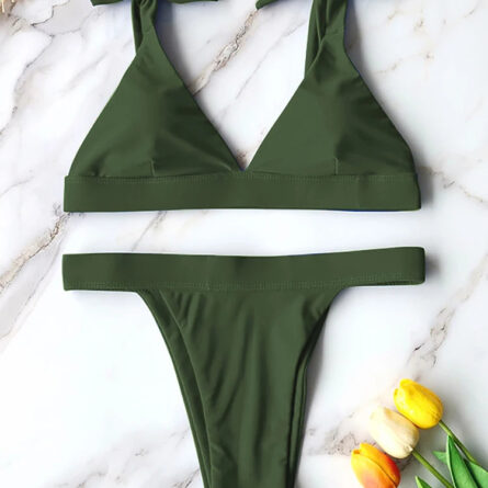 Adriana High Cut Shoulder Tie Bow Bikini - Image 24