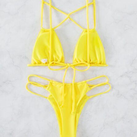 Riviera Strappy Bandage Micro Bikini – Bild 8