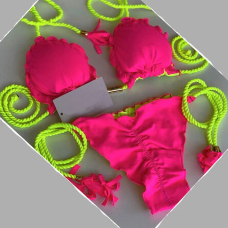 Penelope Ruffled Triangle Bikini Set - Image 15