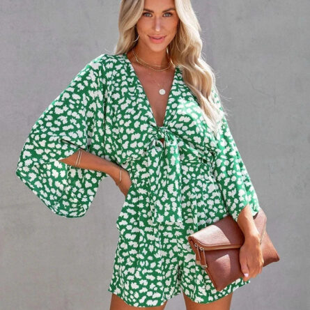 Sunset Strolls Tie-Front Romper - Image 28