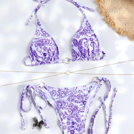 Exotic Sunset Triangle Chains Brazilian Bikini – Bild 3