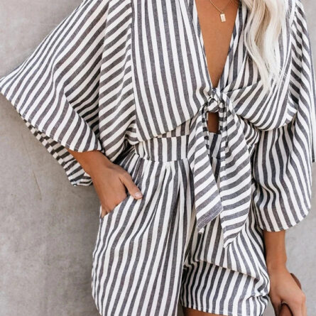 Sunset Strolls Tie-Front Romper - Image 24