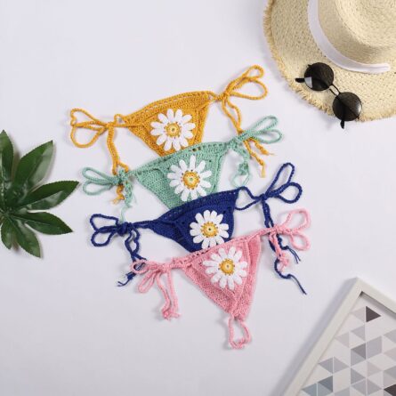 Daisy Dreams Thong String Micro Crochet Bikini – Bild 26
