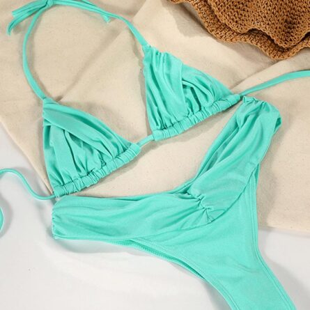 Exclusive Ruched Brazilian Triangle Bikini - Image 17