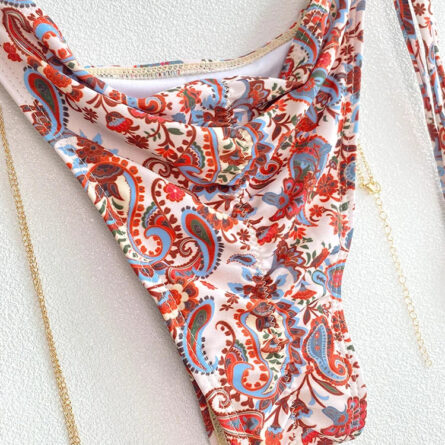 Exotic Sunset Triangle Chains Brazilian Bikini – Bild 17