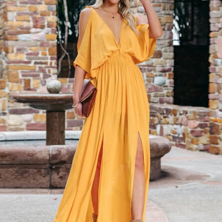 Boho Summer Chiffon V-Neck Tunic Dress - Image 3