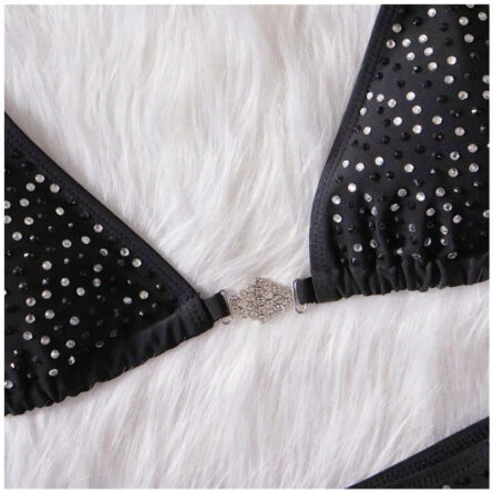 Luxe Diamond Embellished Halter Bikini – Bild 4