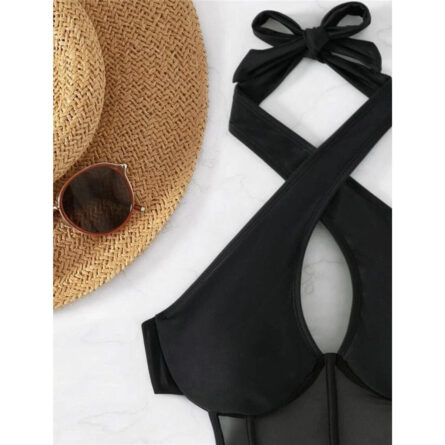 Coral Cove Cut-Out Halter Swimsuit - Image 13