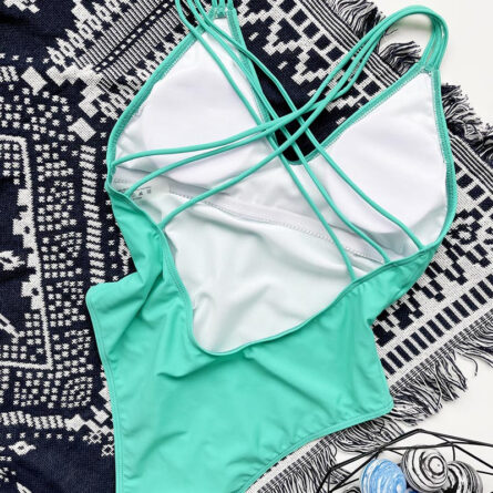 Sexy Back Strappy V Neck Womens Swimsuit - Image 16