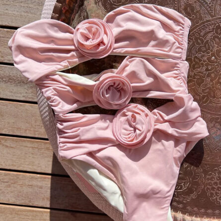 Chic 3D Flower Cut Out Swimsuit - Image 17