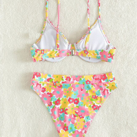 Sunset and Swim Aesthetic Floral Bikini Set - Image 9