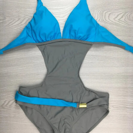Angelica Waist Cut Out Halter One Piece Swimsuit - Image 18