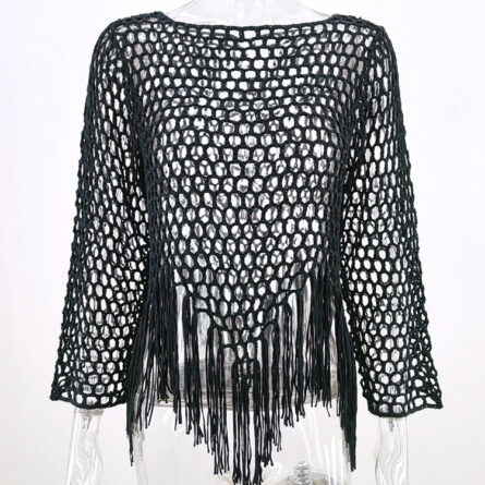 Sunset and Swim Handmade Crochet Beach Cover Up Top - Image 16