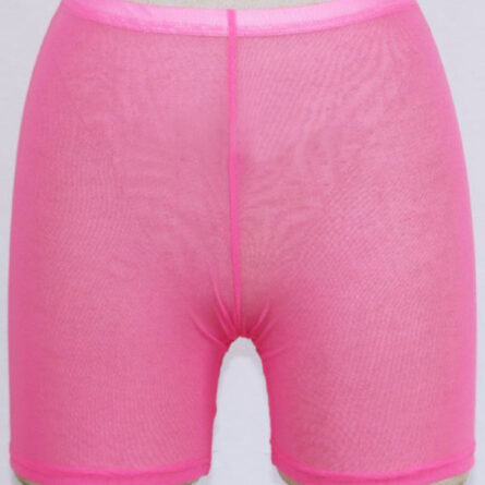 High Waist Sexy Neon Mesh Sheer Swim Shorts Beach Cover Up Beachwear - Image 2