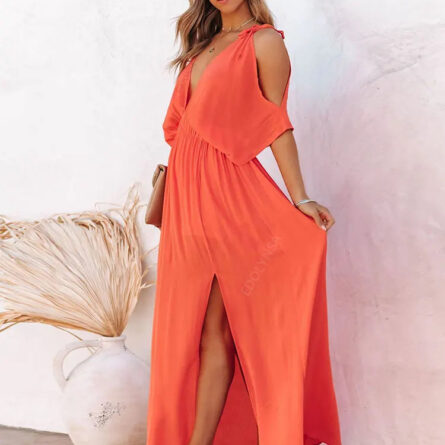 Boho Summer Chiffon V-Neck Tunic Dress - Image 29