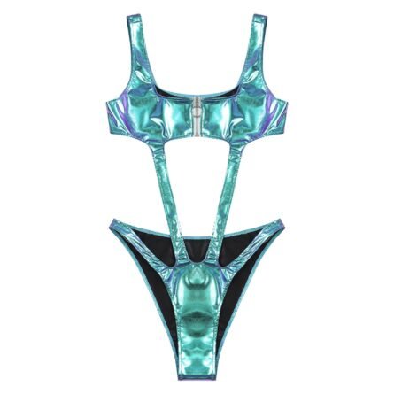 Celestial Goddess Harness Metallic Cut Out Swimsuit Monokini - Image 7
