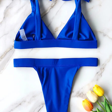 Adriana High Cut Shoulder Tie Bow Bikini - Image 23
