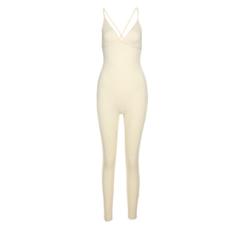 Heather V-neck Skinny Sexy Jumpsuit – Bild 4