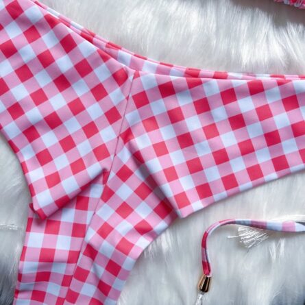 Seaside Picnic Gingham Triangle Bikini – Bild 8