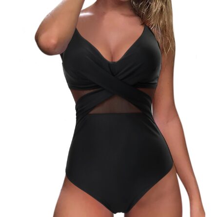 Solid One Piece Tummy Slimming Design Swimsuit – Bild 24