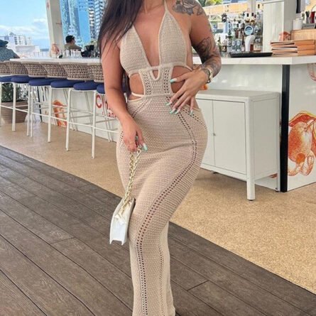 Italian Romance Crochet Cut Out Dress - Image 10