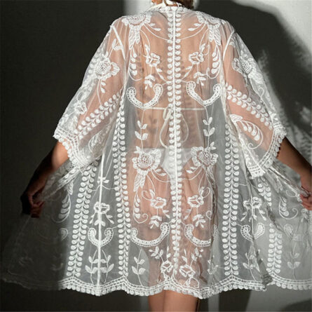 Luxury Lace See Through Beach Cover Up - Image 8