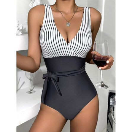 Stunning Striped Sexy DD+ Swimsuit - Image 7