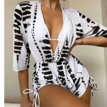 Ocean Breeze Bliss 3 Piece Bikini and Beach Romper Set – Bild 10