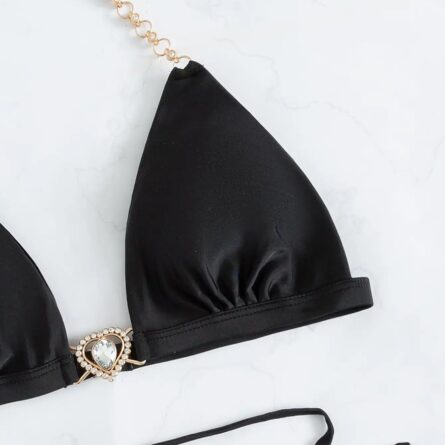 Chain Linked Halter Triangle Bikini – Bild 10