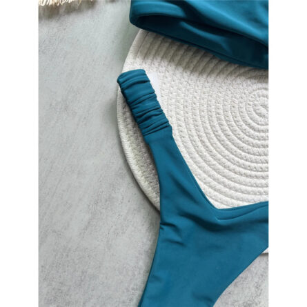 Sea Breeze Stunner Bandeau High Cut Micro Thong Bikini - Image 10