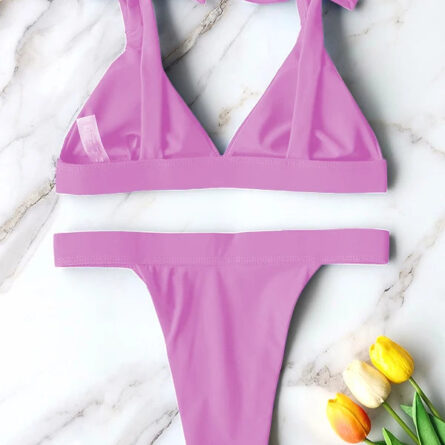 Adriana High Cut Shoulder Tie Bow Bikini - Image 27