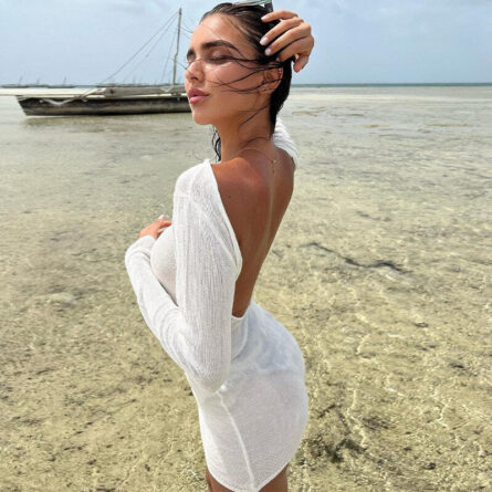 Paradise Calling Swimsuit Cover Up Sexy White Backless Mini Dress – Bild 16