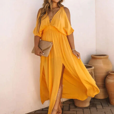 Boho Summer Chiffon V-Neck Tunic Dress - Image 20