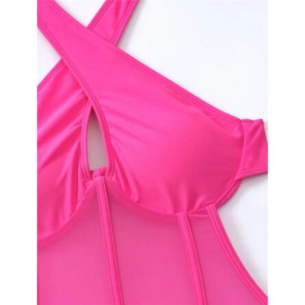 Coral Cove Cut-Out Halter Swimsuit - Image 9
