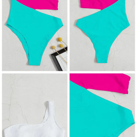 Celine Cut Out Color Block Swimsuit - Image 19