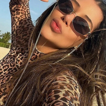 Sunshine Goddess Punk Sunglasses with Chain – Bild 5