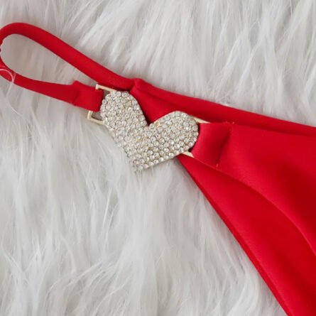 Diamond Hearts Rhinestone Bikini - Image 3
